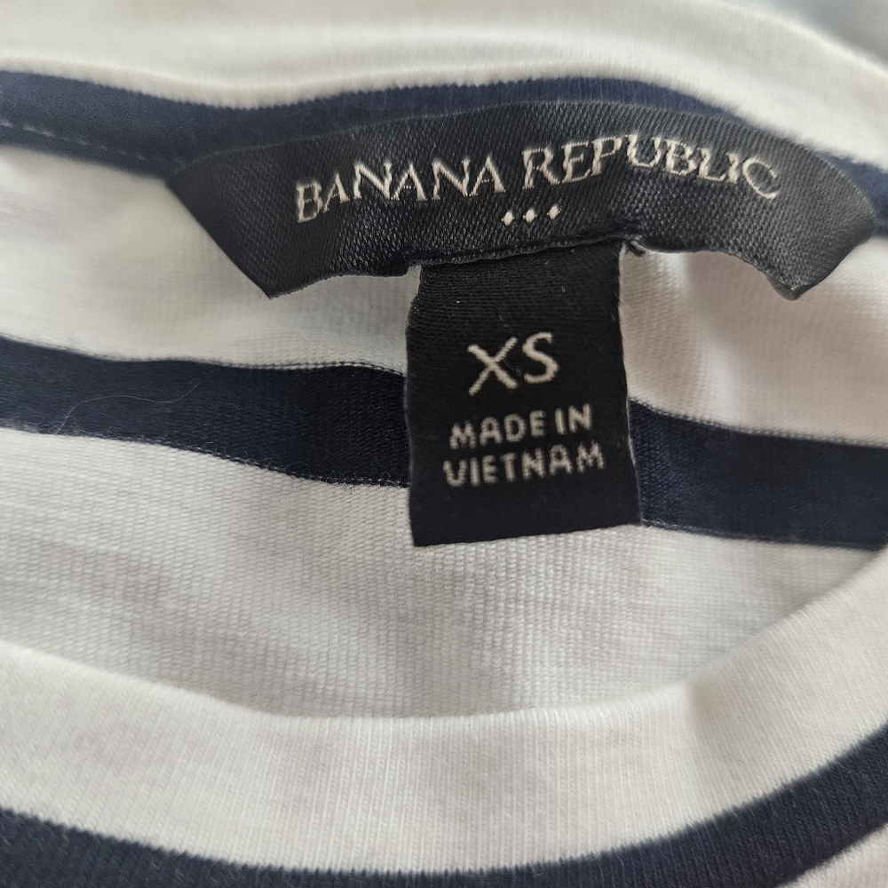 Banana Republic, EUC, Striped White & Black Dress, XS - Picture 7 of 8